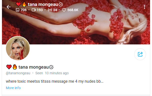 Tana Mongeau OnlyFans